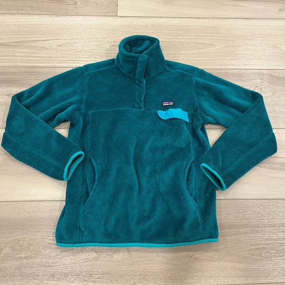Patagonia Women's Re-Tool Snap-T Pullover Teal Green Size M - Picture 1 of 6